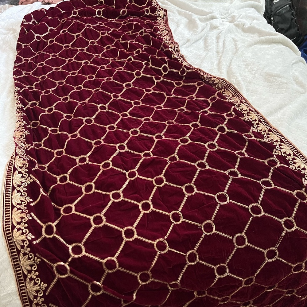 Velvet Chunni / dupatta. Punjabi wear